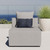 Saybrook Outdoor Patio Upholstered Sectional Sofa Armless Chair, Fabric, Grey Gray, 19522