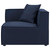 Saybrook Outdoor Patio Upholstered Sectional Sofa Corner Chair, Fabric, Blue Navy, 19527