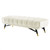 Adept 60" Performance Velvet Bench, Velvet, Ivory White, 19571