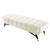 Adept 60" Performance Velvet Bench, Velvet, Ivory White, 19571