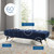 Adept 60" Performance Velvet Bench, Velvet, Dark Blue, 19572