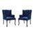 Realm Armchair Performance Velvet Set of 2, Velvet, Blue Navy, 19681