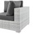 Convene Outdoor Patio Corner Chair, Rattan, Wicker, Grey Gray, 19691