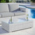Convene Outdoor Patio Coffee Table, Rattan, Wicker, Light Grey Gray, 19706