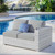 Convene Outdoor Patio Right-Arm Loveseat, Rattan, Wicker, Grey Gray, 19714