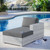 Convene Outdoor Patio Right Chaise, Rattan, Wicker, Grey Gray, 19723
