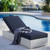 Convene Outdoor Patio Chaise, Rattan, Wicker, Light Grey Gray Blue Navy, 19741