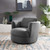 Pirouette Performance Velvet Swivel Armchair, Velvet, Grey Gray, 19795