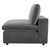 Commix Down Filled Overstuffed Performance Velvet Armless Chair, Velvet, Grey Gray, 19868
