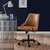 Designate Swivel Vegan Leather Office Chair, Faux Vegan Leather, Black Tan, 19887