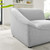 Comprise Left-Arm Sectional Sofa Chair, Fabric, Light Grey Gray, 20002