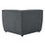 Comprise Corner Sectional Sofa Chair, Fabric, Dark Grey Gray, 20007