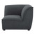 Comprise Corner Sectional Sofa Chair, Fabric, Dark Grey Gray, 20007