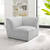 Comprise Corner Sectional Sofa Chair, Fabric, Light Grey Gray, 20008