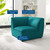 Comprise Corner Sectional Sofa Chair, Fabric, Teal Blue, 20009