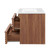 Render 24" Wall-Mount Bathroom Vanity, Wood, Brown Walnut White, 20057