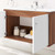 Transmit 36" Wall-Mount Bathroom Vanity, Wood, Brown Walnut White, 20058