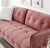 Cameron Tufted Performance Velvet Sofa, Velvet, Pink, 20076