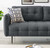 Cameron Tufted Fabric Sofa, Fabric, Dark Grey Gray, 20080