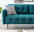 Cameron Tufted Fabric Sofa, Fabric, Teal Blue, 20083