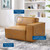Restore Left-Arm Vegan Leather Sectional Sofa Chair, Faux Vegan Leather, Tan, 20122