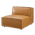 Restore Vegan Leather Sectional Sofa Armless Chair, Faux Vegan Leather, Tan, 20124