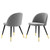 Cordial Upholstered Fabric Dining Chairs - Set of 2, Fabric, Light Grey Gray, 20192