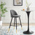 Cordial Performance Velvet Bar Stools - Set of 2, Velvet, Metal Steel, Grey Gray, 20210