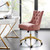 Regent Tufted Performance Velvet Office Chair, Velvet, Gold Pink, 20256