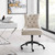 Regent Tufted Fabric Office Chair, Fabric, Black Beige, 20262