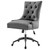 Regent Tufted Vegan Leather Office Chair, Faux Vegan Leather, Black Grey Gray, 20267