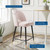 Rouse Performance Velvet Counter Stool, Velvet, Metal Steel, Pink, 20396