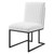 Indulge Channel Tufted Fabric Dining Chair, Fabric, Metal Steel, White, 20405