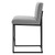 Indulge Channel Tufted Fabric Counter Stool, Fabric, Metal Steel, Light Grey Gray, 20407