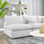 Commix Down Filled Overstuffed Performance Velvet 5-Piece Sectional Sofa, Velvet, White, 20607
