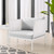 Harmony Sunbrella® Outdoor Patio Aluminum Armchair, Aluminum, Metal, Steel, White Grey Gray, 20789