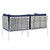 Harmony Sunbrella® Basket Weave Outdoor Patio Aluminum Loveseat, Aluminum, Metal, Steel, Blue Navy, 20802