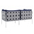 Harmony Sunbrella® Outdoor Patio Aluminum Loveseat, Aluminum, Metal, Steel, Grey Gray Blue Navy, 20808