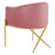 Savour Accent Dining Armchair Performance Velvet Set of 2, Velvet, Metal Steel, Pink, 20855