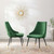 Adorn Dining Side Chair Performance Velvet Set of 2, Velvet, Green, 20861