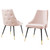 Adorn Dining Side Chair Performance Velvet Set of 2, Velvet, Pink, 20868