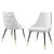Adorn Dining Side Chair Performance Velvet Set of 2, Velvet, White, 20870