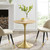 Lippa 28" Wood Dining Table, Wood, Gold Brown Natural, 20911