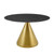 Tupelo 47" Artificial Marble Dining Table, Artificial Marble, Metal Steel, Gold Black, 21024