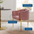 Savour Tufted Performance Velvet Accent Chairs - Set of 2, Velvet, Metal Steel, Pink, 21105