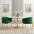 Savour Tufted Performance Velvet Accent Chairs - Set of 2, Velvet, Metal Steel, Green, 21106