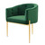 Savour Tufted Performance Velvet Accent Chairs - Set of 2, Velvet, Metal Steel, Green, 21106