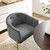 Savour Tufted Performance Velvet Accent Chairs - Set of 2, Velvet, Metal Steel, Grey Gray, 21107
