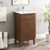 Render 18" Bathroom Vanity Cabinet, Wood, Brown Walnut White, 21117