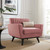 Engage Channel Tufted Performance Velvet Armchair, Velvet, Pink, 21160